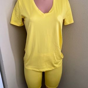 Yellow 2-Piece Biker Set